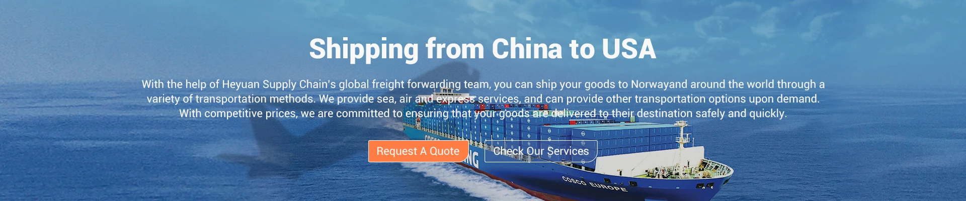 Shipping from China to USA Shipping from China to USA